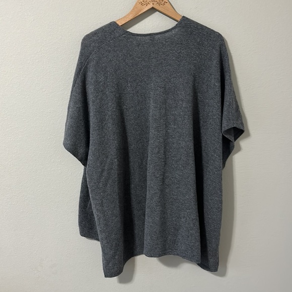 Nordstrom Gray Cashmere Open Poncho/Cardigan Sweater One Size - Picture 10 of 13